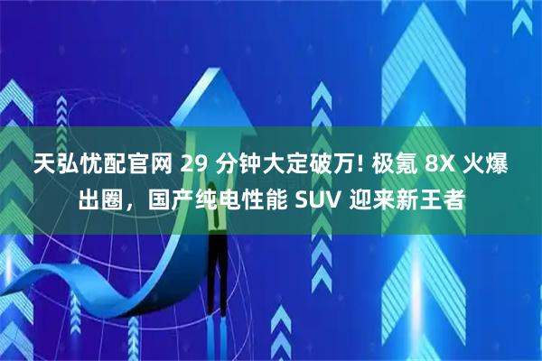 天弘忧配官网 29 分钟大定破万! 极氪 8X 火爆出圈，国产纯电性能 SUV 迎来新王者